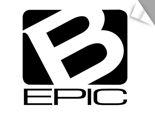 Large B-Epic Logo Decal - Black (~11" H x ~12 W)